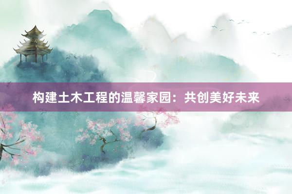 构建土木工程的温馨家园：共创美好未来